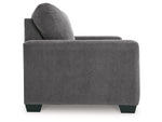 Rannis Twin Size Sofa Bed W/Memory Foam Mattress PEWTER