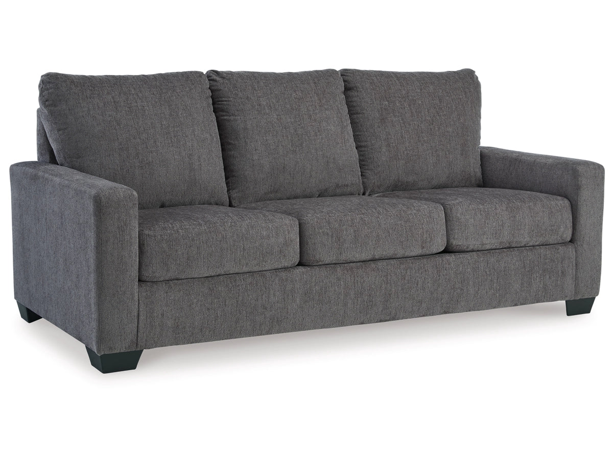 Rannis Queen Sofa Bed W/Memory Foam Mattress PEWTER