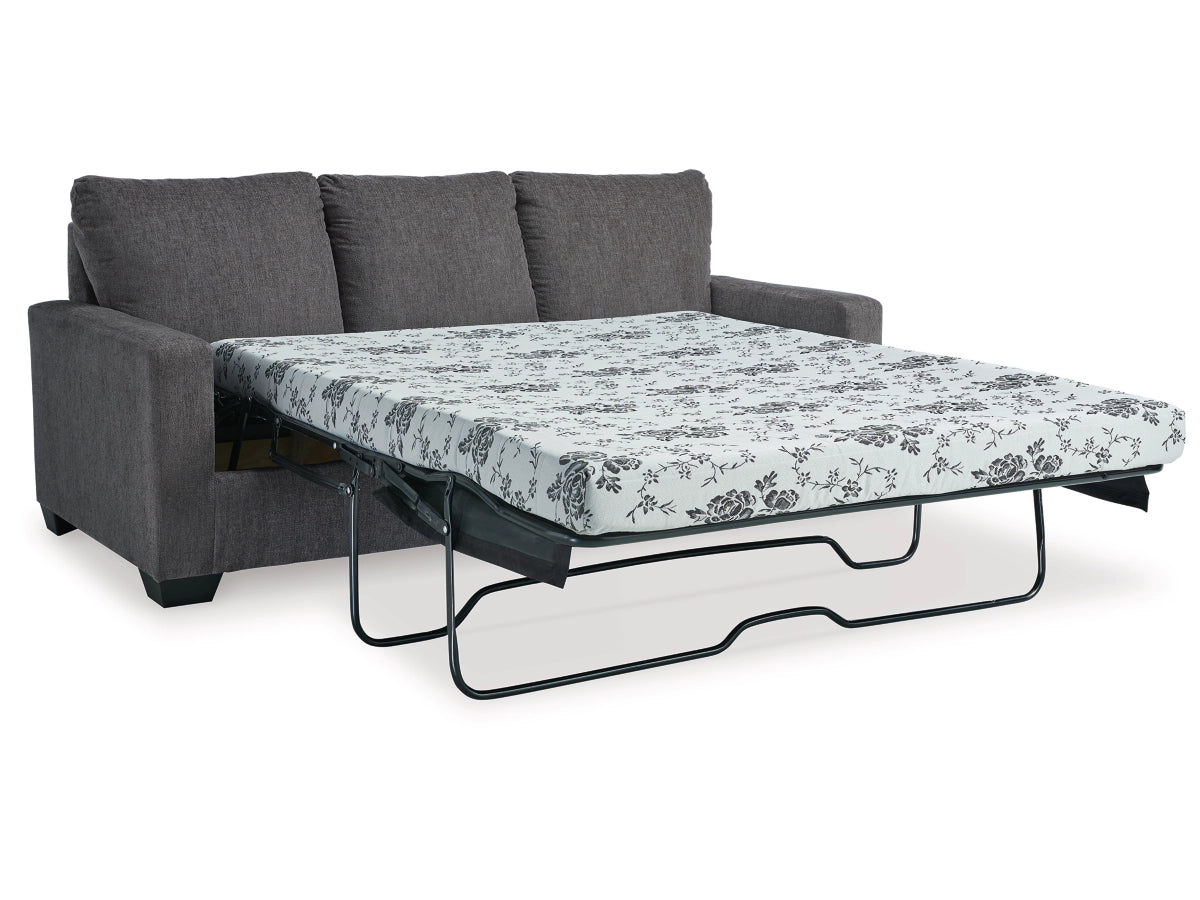 Rannis Queen Sofa Bed W/Memory Foam Mattress PEWTER