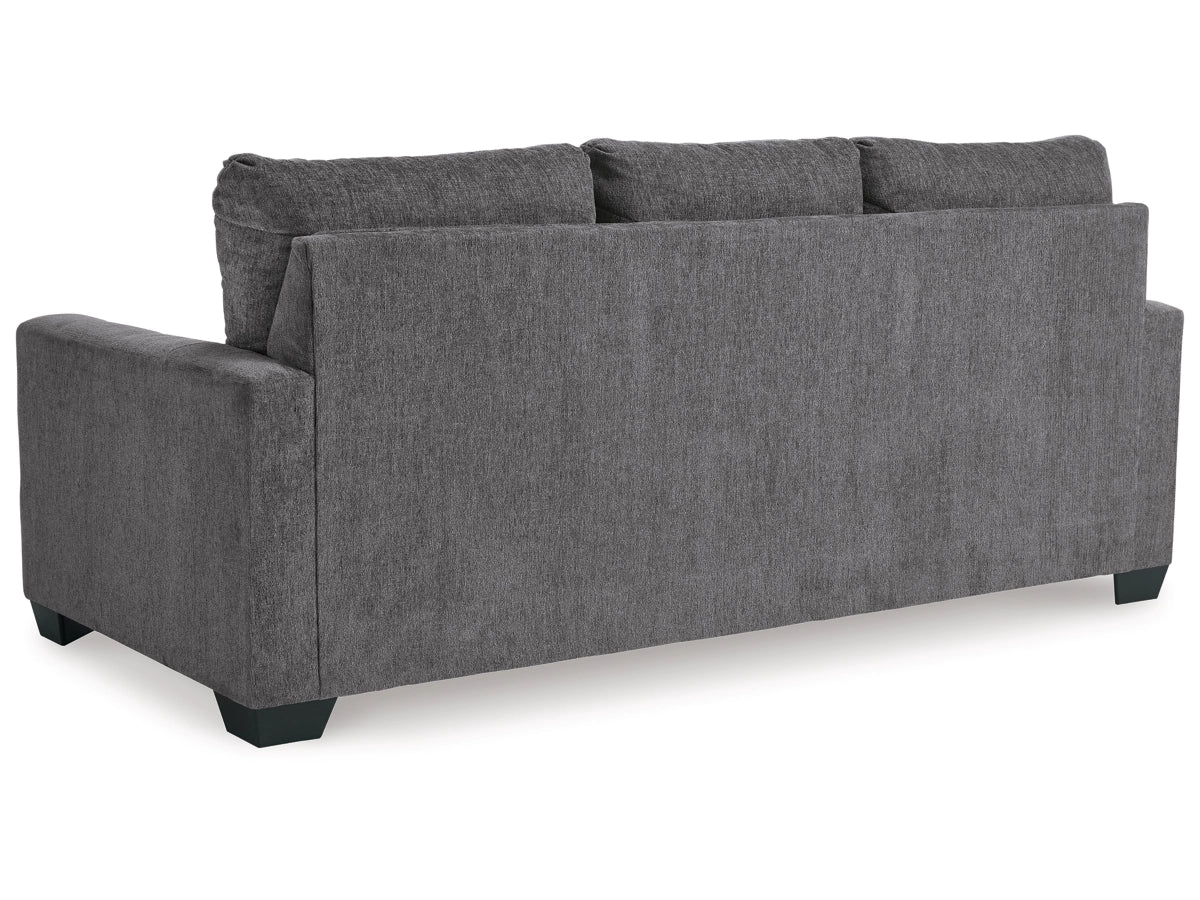 Rannis Queen Sofa Bed W/Memory Foam Mattress PEWTER