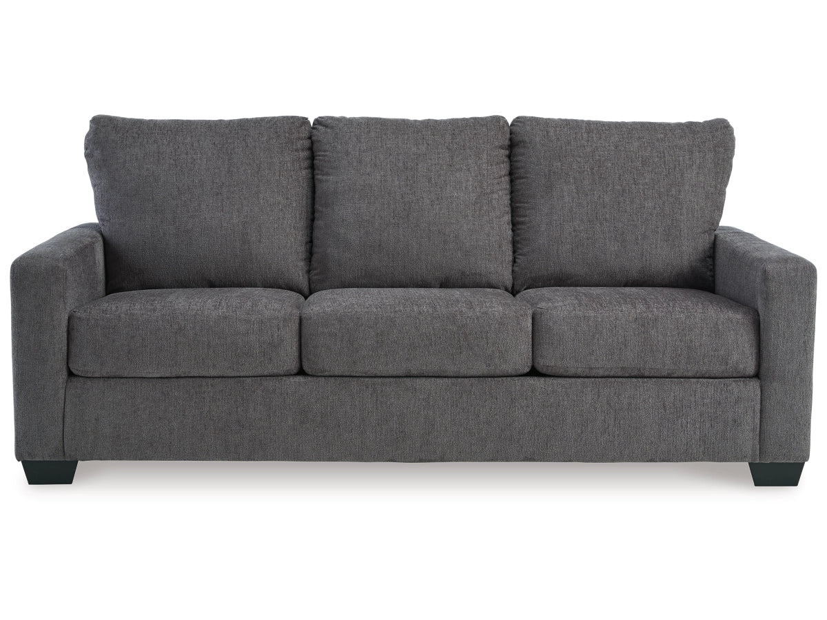 Rannis Queen Sofa Bed W/Memory Foam Mattress PEWTER