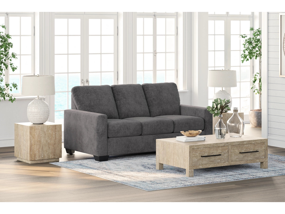 Rannis Full Size Sofa Bed W/Memory Foam Mattress PEWTER