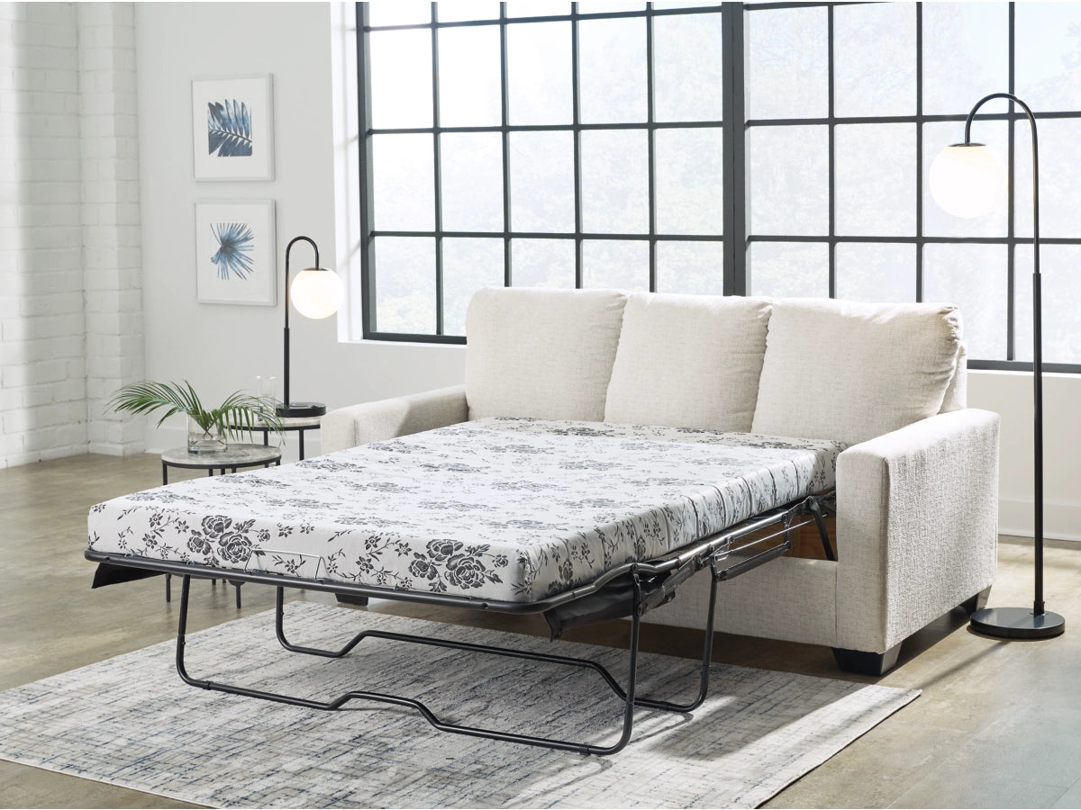 Rannis Full Size Sofa Bed W/Memory Foam Mattress SNOW