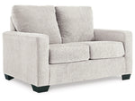Rannis Twin Size Sofa Bed W/Memory Foam Mattress SNOW