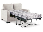 Rannis Twin Size Sofa Bed W/Memory Foam Mattress SNOW