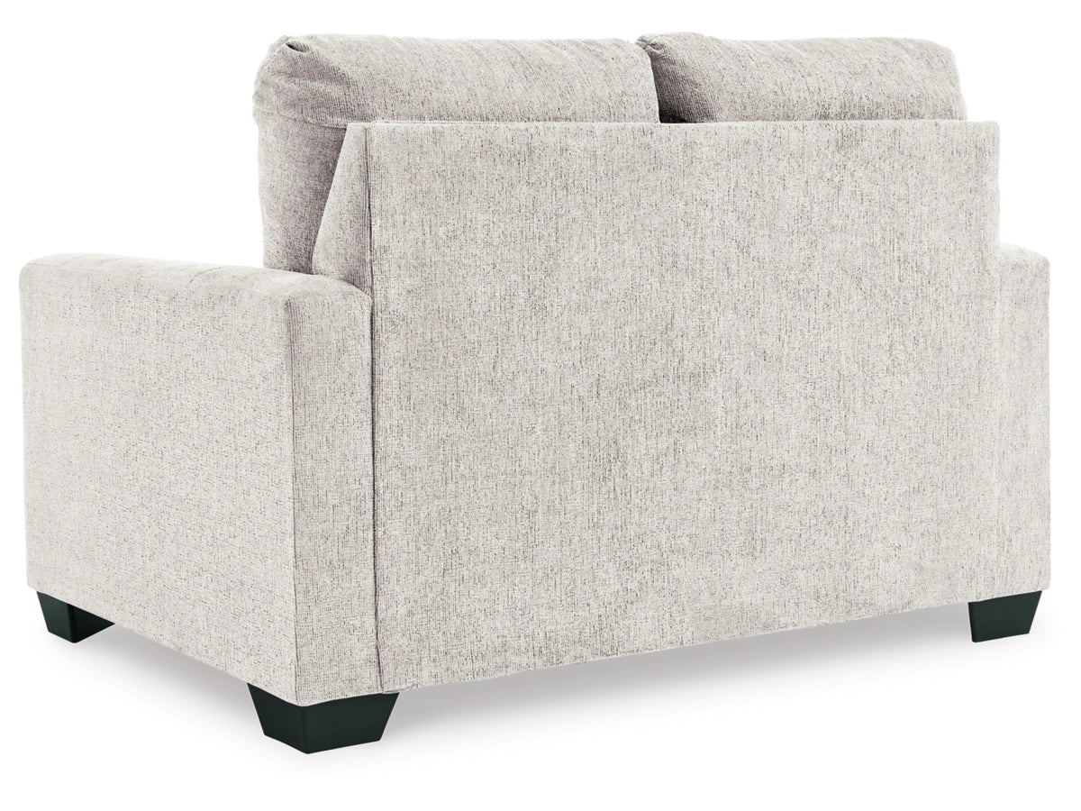 Rannis Twin Size Sofa Bed W/Memory Foam Mattress SNOW