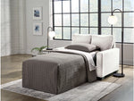 Rannis Twin Size Sofa Bed W/Memory Foam Mattress SNOW