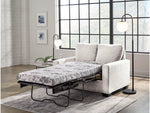 Rannis Twin Size Sofa Bed W/Memory Foam Mattress SNOW