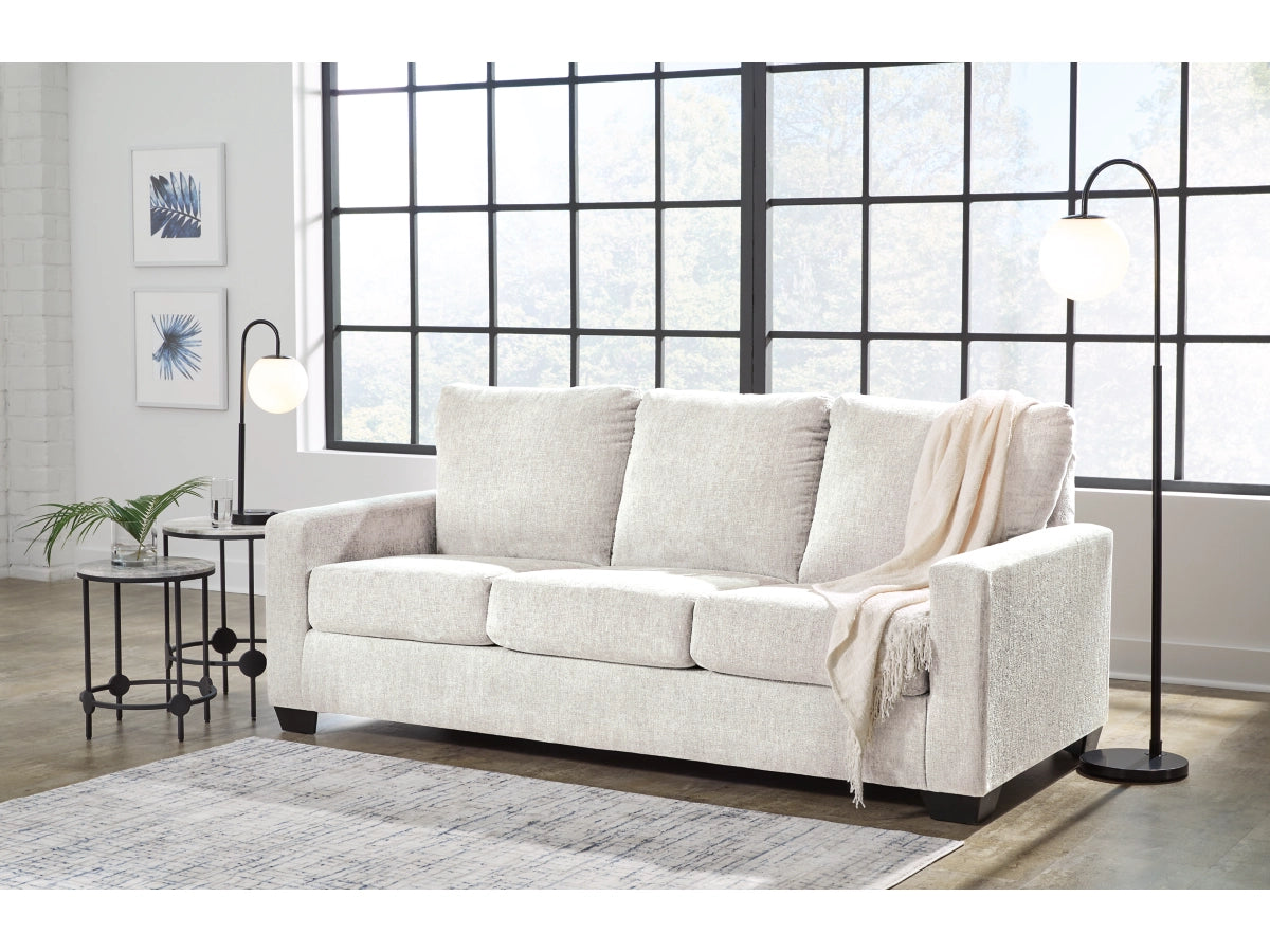 Rannis Queen Sofa Bed W/Memory Foam Mattress SNOW