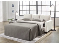 Rannis Queen Sofa Bed W/Memory Foam Mattress SNOW