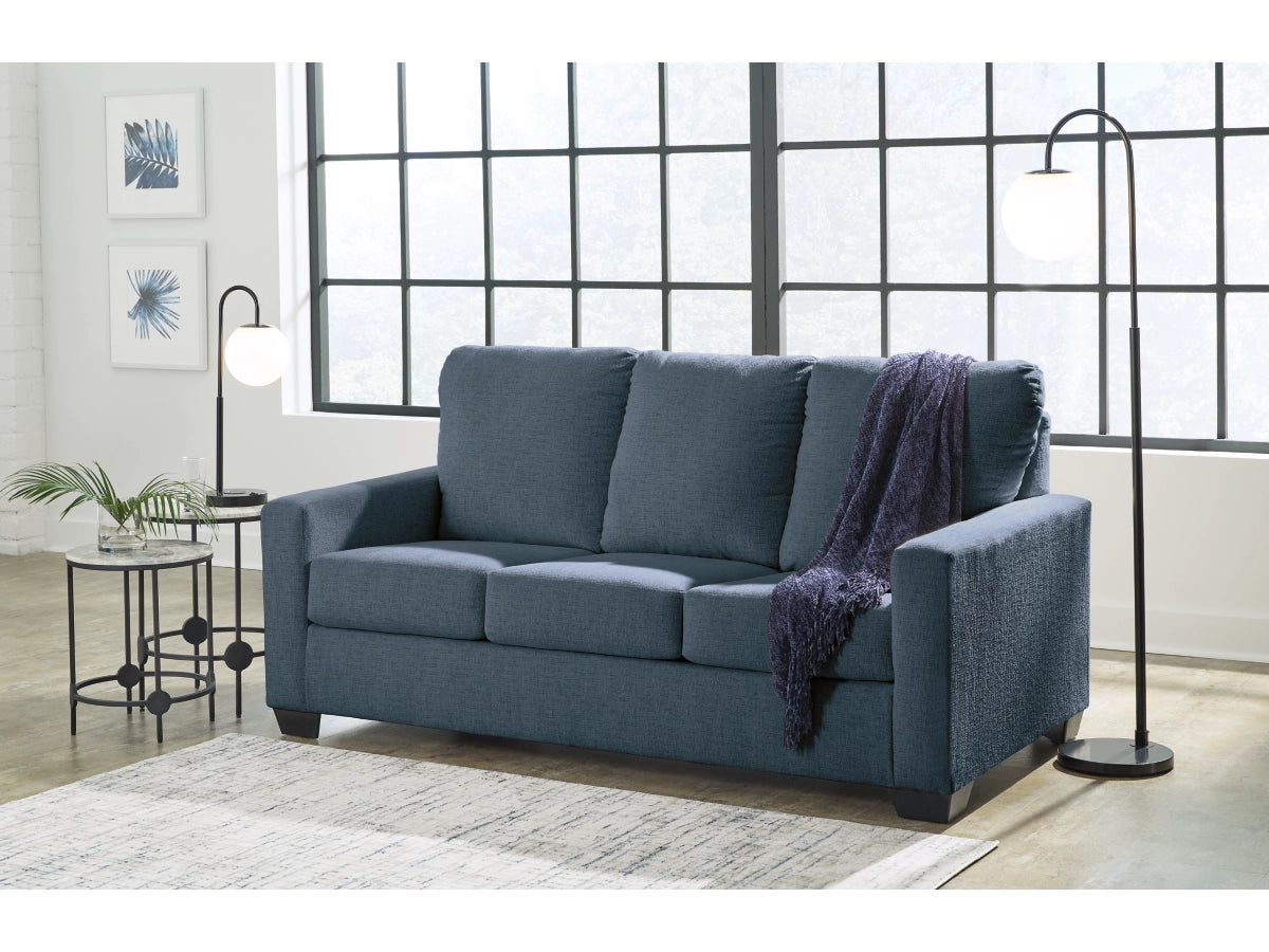 Rannis Full Size Sofa Bed W/Memory Foam Mattress NAVY