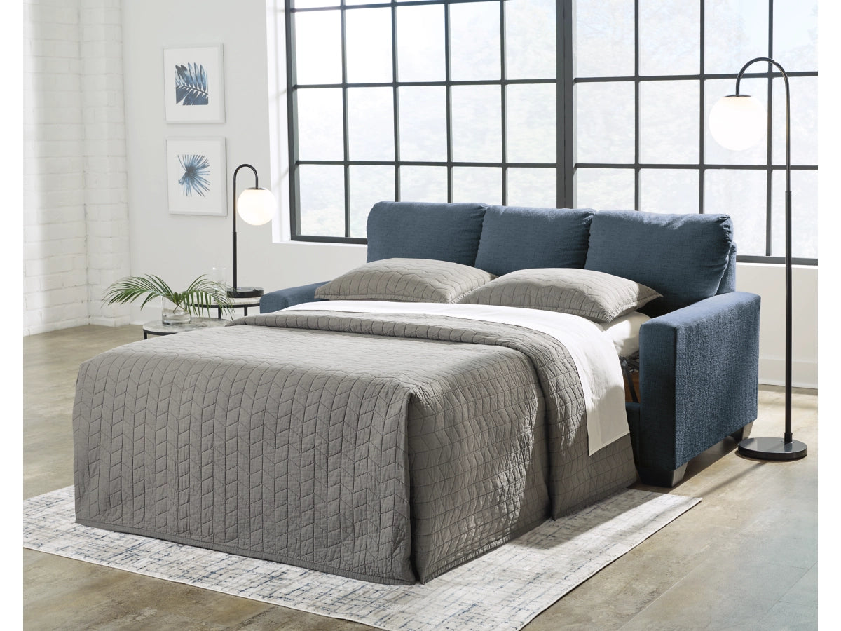 Rannis Full Size Sofa Bed W/Memory Foam Mattress NAVY