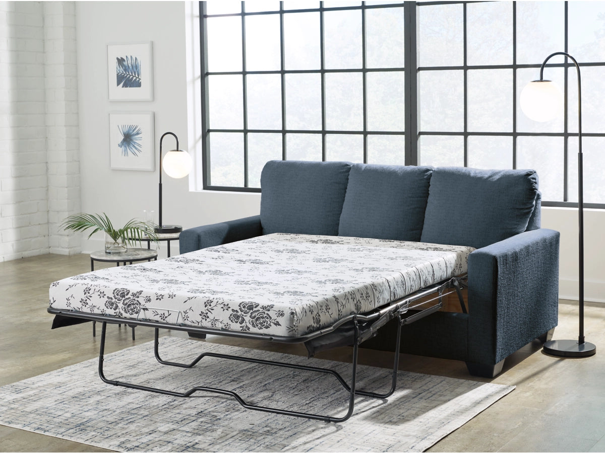 Rannis Full Size Sofa Bed W/Memory Foam Mattress NAVY