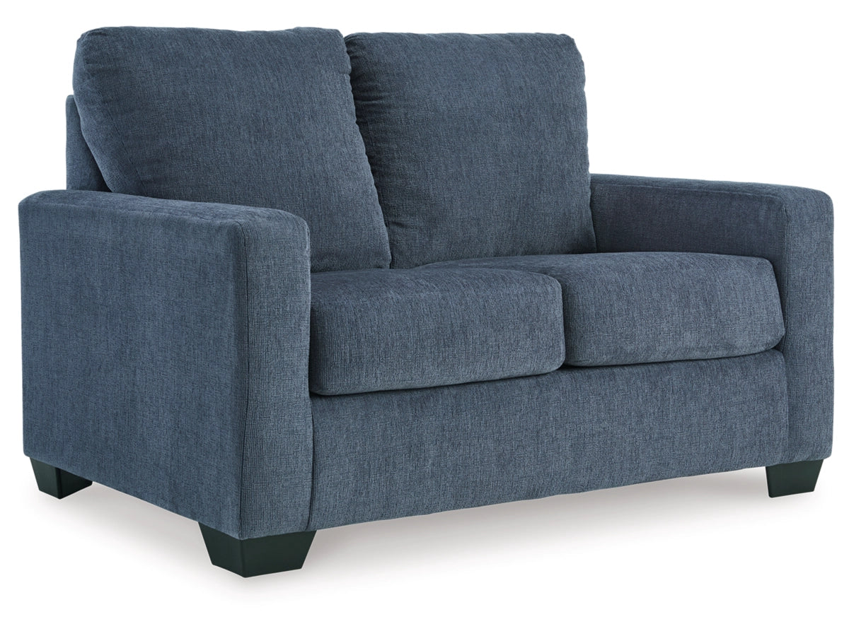 Rannis Twin Size Sofa Bed W/Memory Foam Mattress NAVY