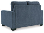 Rannis Twin Size Sofa Bed W/Memory Foam Mattress NAVY