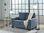 Rannis Twin Size Sofa Bed W/Memory Foam Mattress NAVY
