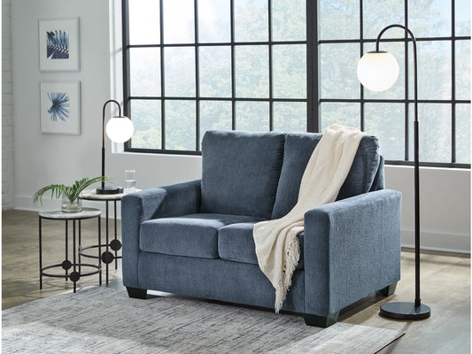Rannis Twin Size Sofa Bed W/Memory Foam Mattress NAVY