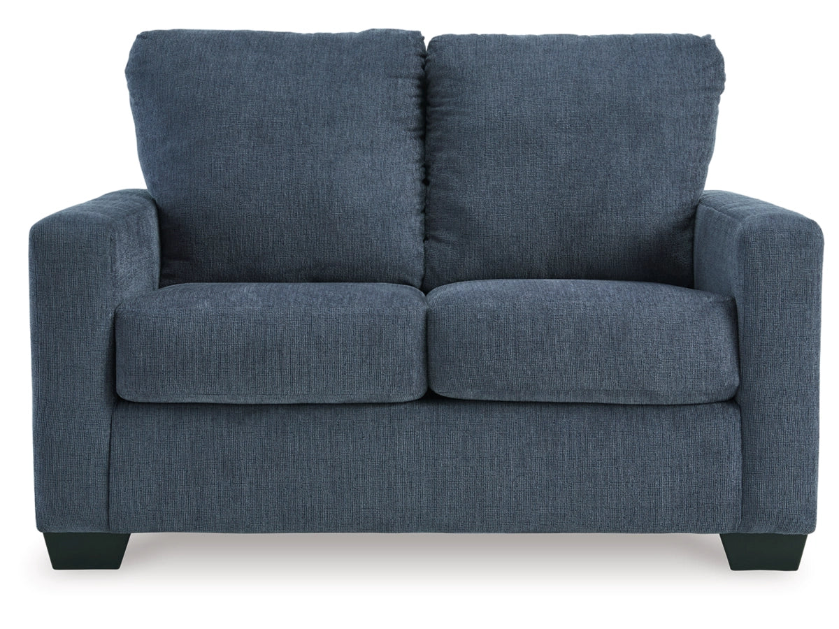 Rannis Twin Size Sofa Bed W/Memory Foam Mattress NAVY
