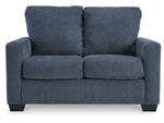 Rannis Twin Size Sofa Bed W/Memory Foam Mattress NAVY