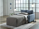 Rannis Twin Size Sofa Bed W/Memory Foam Mattress NAVY