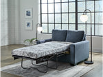 Rannis Twin Size Sofa Bed W/Memory Foam Mattress NAVY
