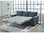 Rannis Queen Sofa Bed W/Memory Foam Mattress NAVY
