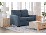 Rannis Twin Size Sofa Bed W/Memory Foam Mattress NAVY