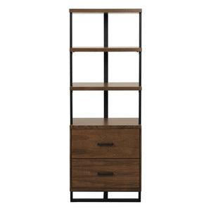 Sedley 69"H Side Pier/Bookcase WALNUT