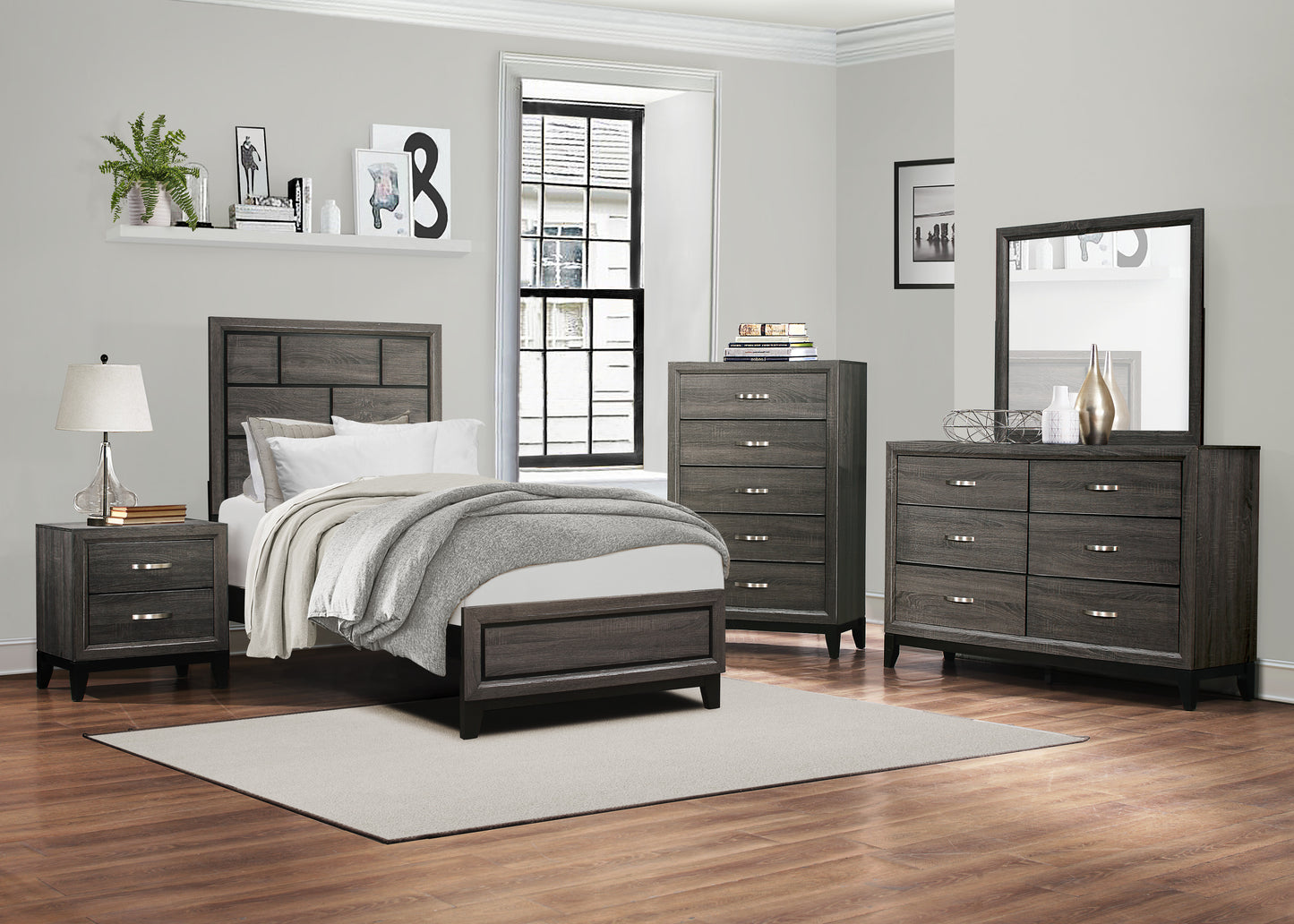 Davi Twin Bed GREY