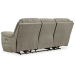 Next-Gen Gaucho Reclining Power Vinyl Sofa PUTTY