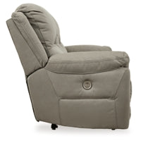 Next-Gen Gaucho Reclining Power Vinyl Sofa PUTTY