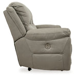 Next-Gen Gaucho Reclining Power Vinyl Sofa PUTTY