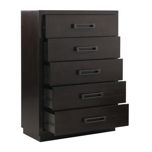 Larchmont 5 Drawer Chest CHARCOAL