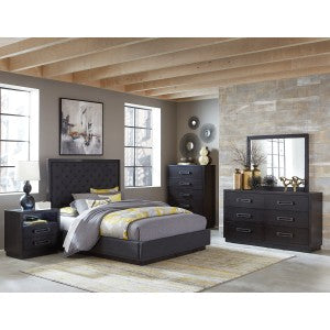 Larchmont 5 Drawer Chest CHARCOAL