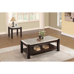 Festus Marble Coffee Table DARK CHERRY