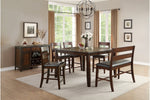 Mantello 6pcs Counter Set W/Bench CHERRY