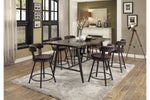 Appert 7pcs Counter Set BROWN STOOLS