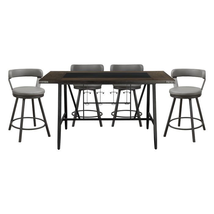 Appert 5pcs Counter Set GREY STOOLS