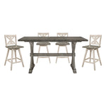 Amsonia 5pcs Counter Set GREY/WHITE X-BACK