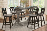 Amsonia 7pcs Counter Set GREY/BLACK X-BACK