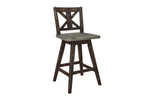 Amsonia 5pcs Counter Set GREY/BLACK X-BACK STOOLS