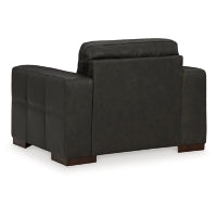 Luigi Leather Chair and a Half THUNDER