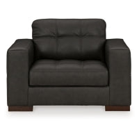 Luigi Leather Chair and a Half THUNDER