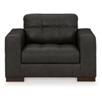 Luigi Leather Chair and a Half THUNDER