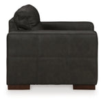 Luigi Leather Chair and a Half THUNDER