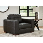 Luigi Leather Chair and a Half THUNDER
