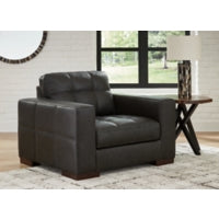 Luigi Leather Chair and a Half THUNDER