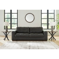 Luigi 100% Leather Sofa THUNDER