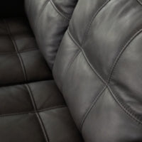 Luigi 100% Leather Sofa THUNDER