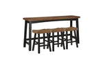 Caspian 5pcs Pub Set-SOLD IN SET ONLY-BLACK/BROWN